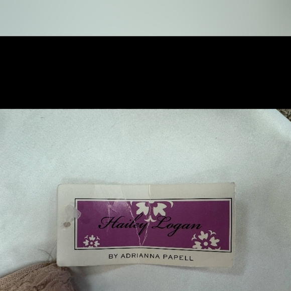 Hailey Logan By Adrianna Papell NWT Textured Tan Bodycon Dress Size Large - Picture 10 of 10